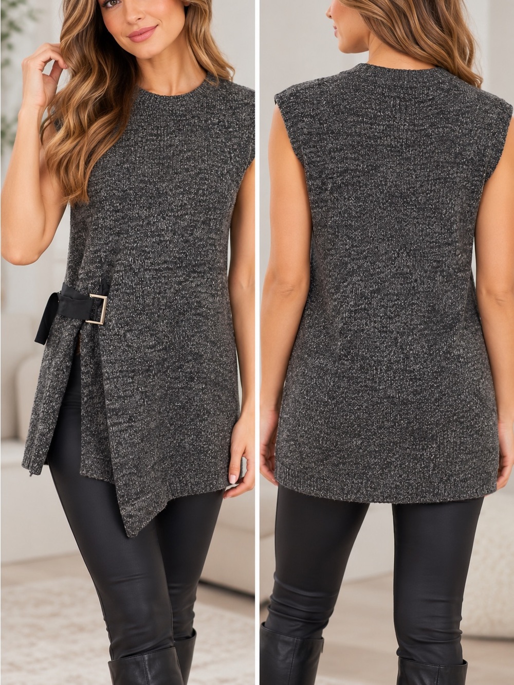 Cynthia Rowley wall blend sleeveless sweater
